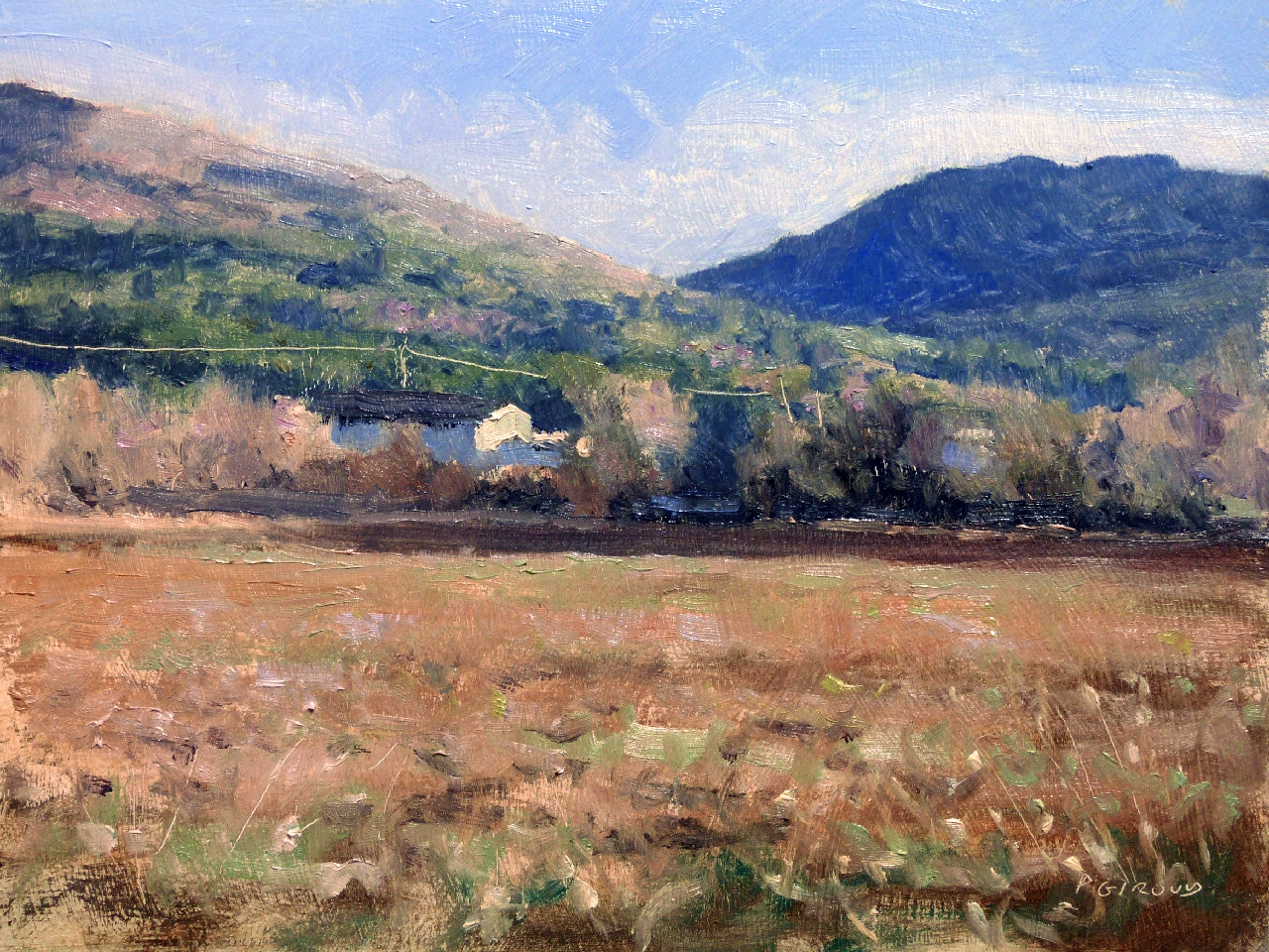 Peinture : Hiver vers la Baume 