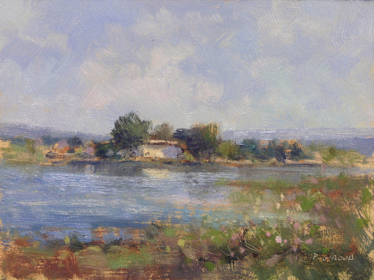 Peinture : Paysage Camarguais 