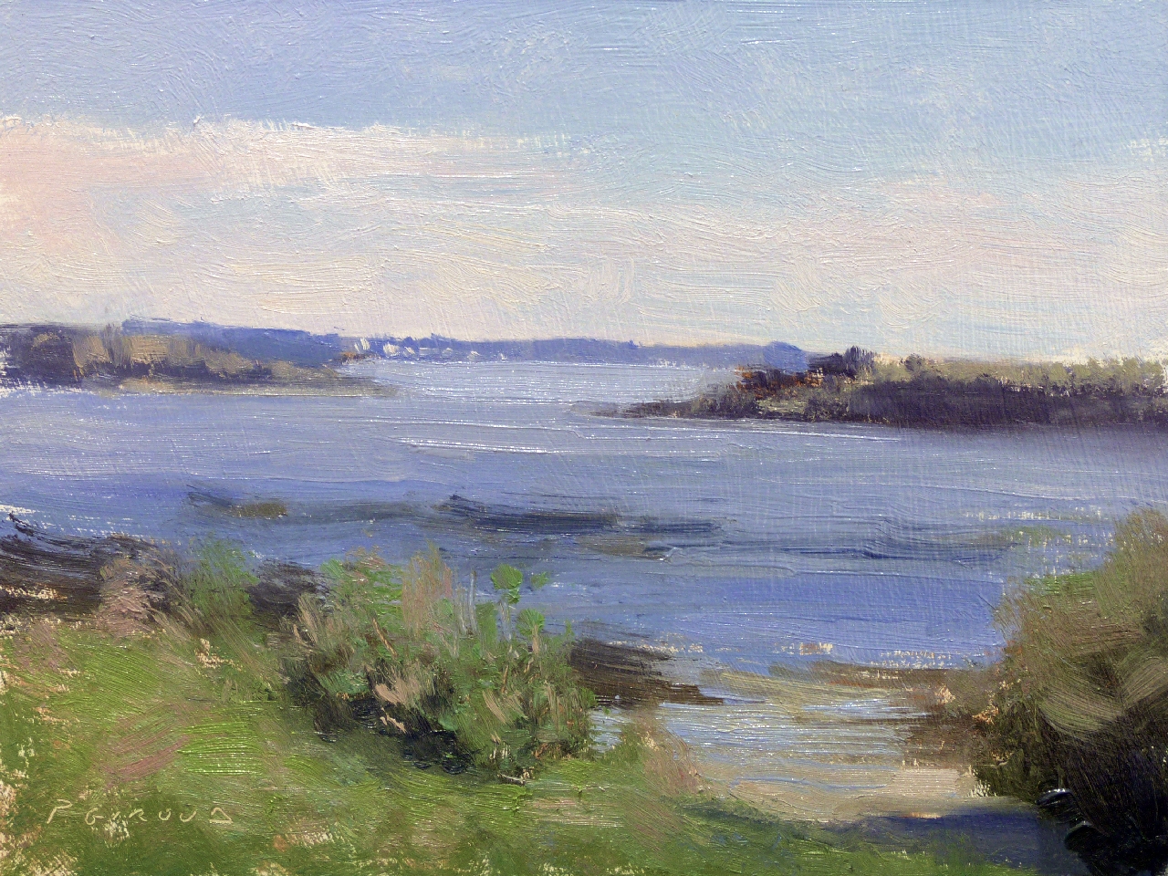 Peinture : Paysage du Morbihan 