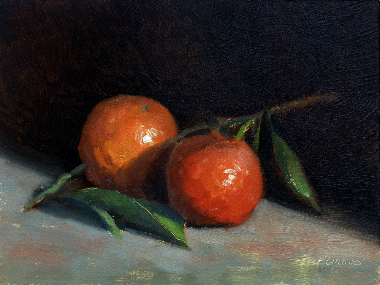 Peinture : 2 Clémentines 