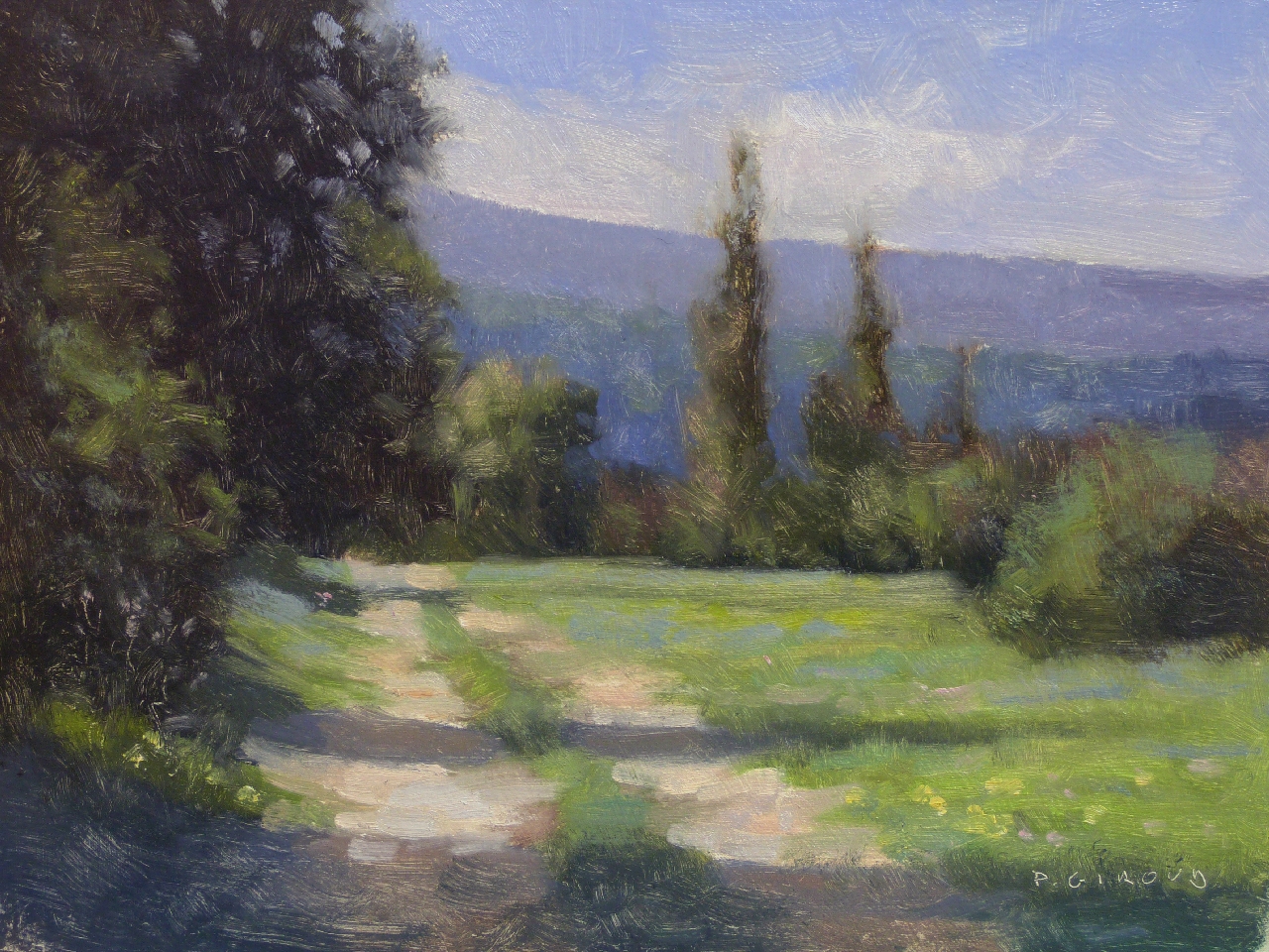 Peinture : Chemin près de Joucas 