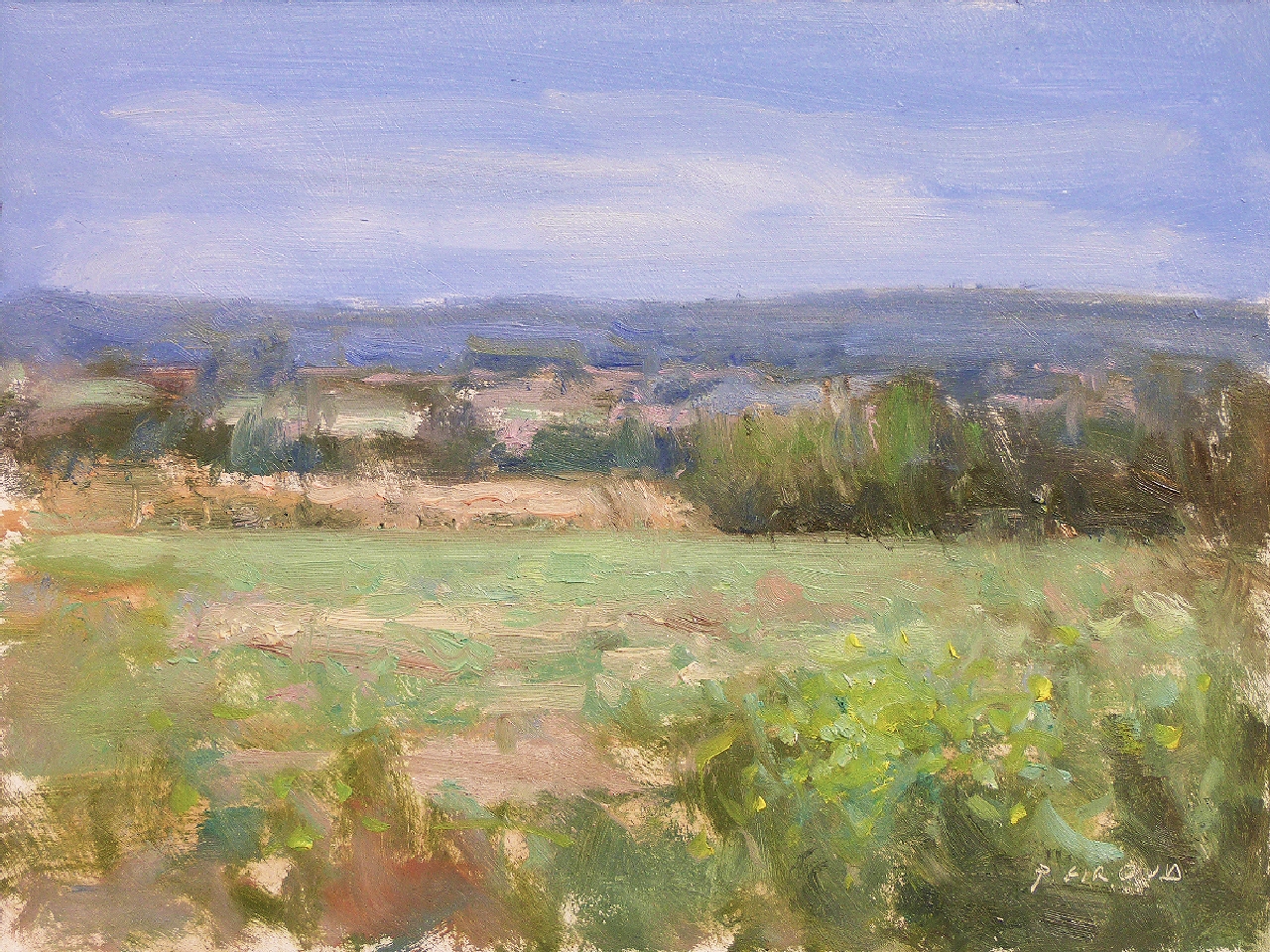 Peinture : Près vers Sisteron 