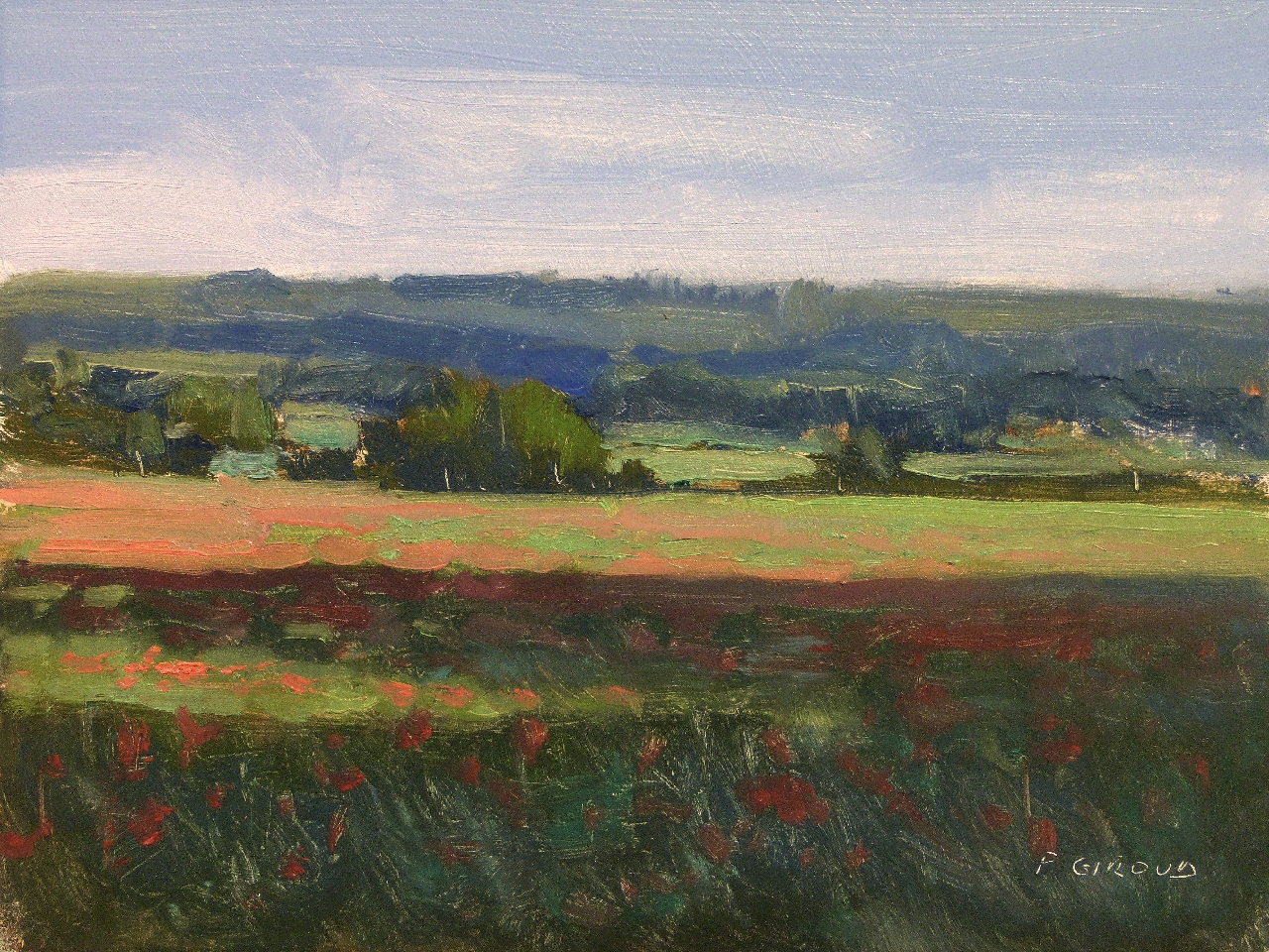Peinture : Coquelicots vers Roussillon 