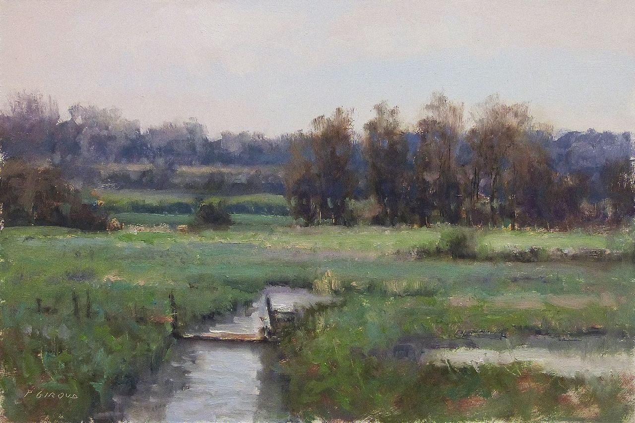 Peinture : Canal près de Sisteron 