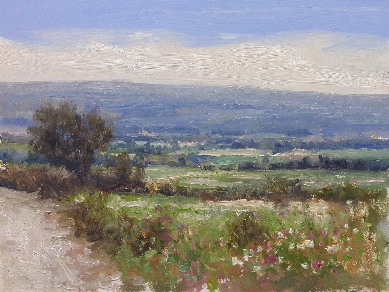 Peinture : Chemin vers Sisteron 