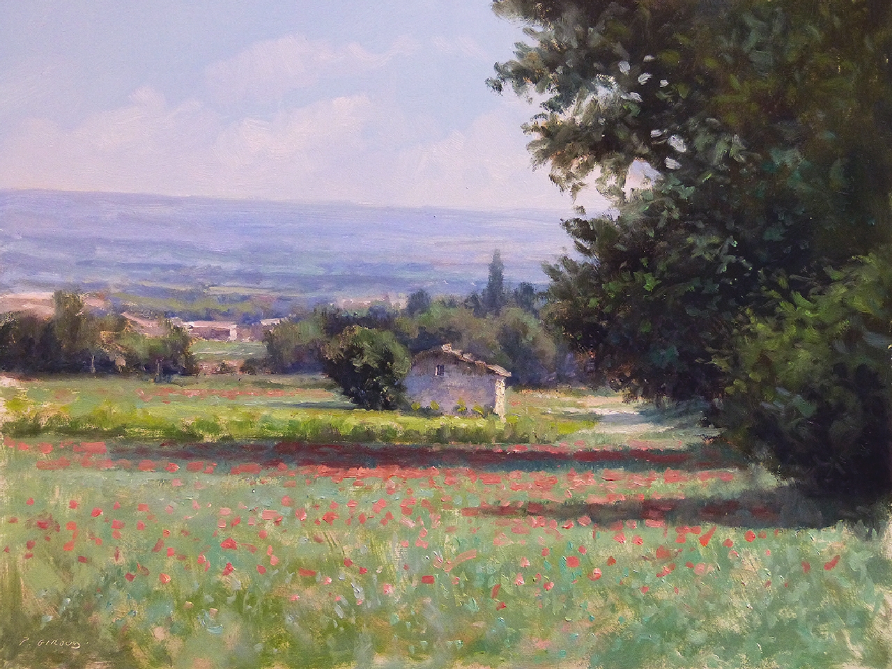 Peinture : Cabanon dans le Luberon 