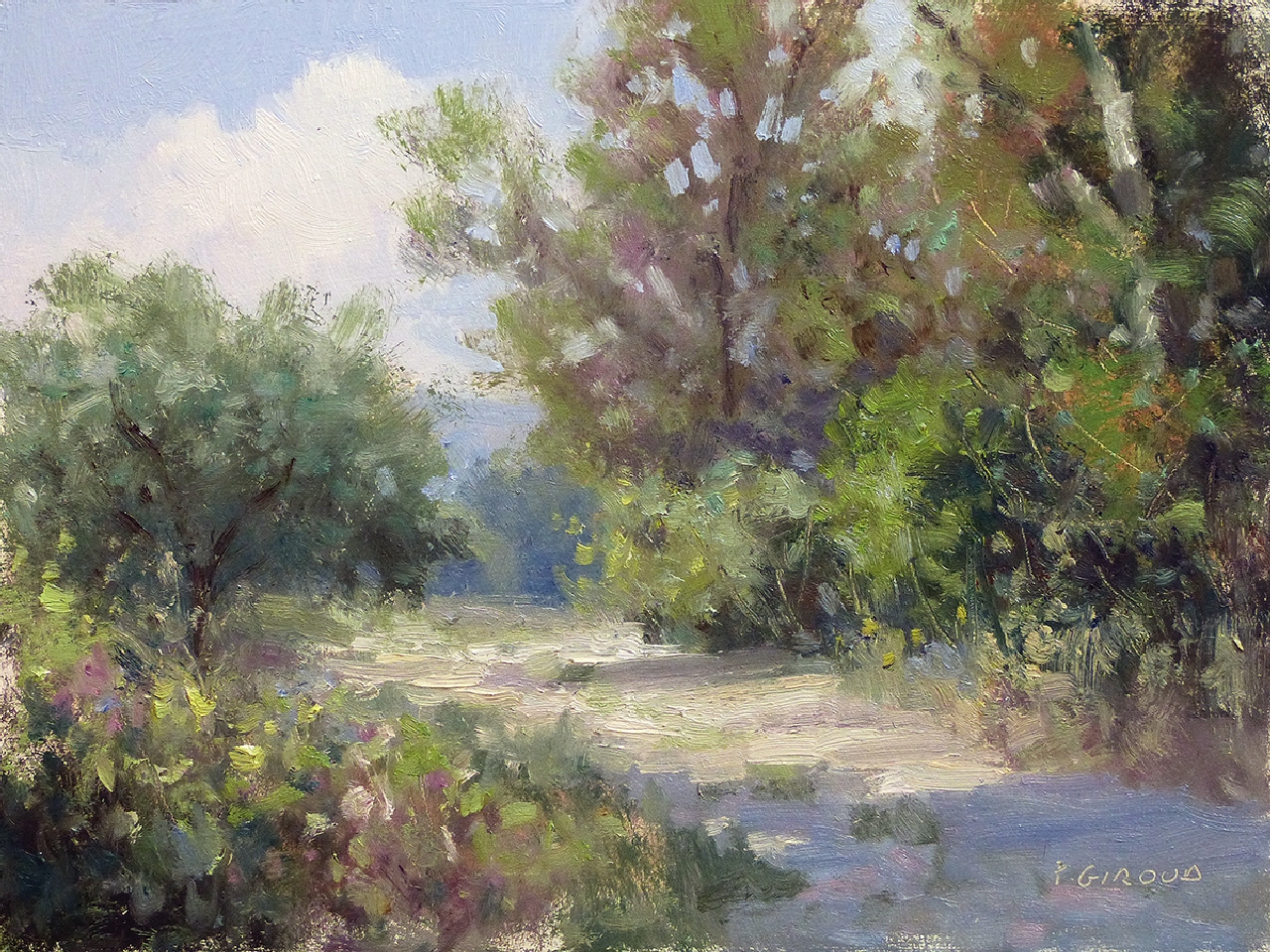 Peinture : Chemin vers Mison 