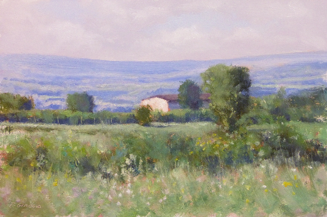 Peinture : Campagne vers Ribiers 