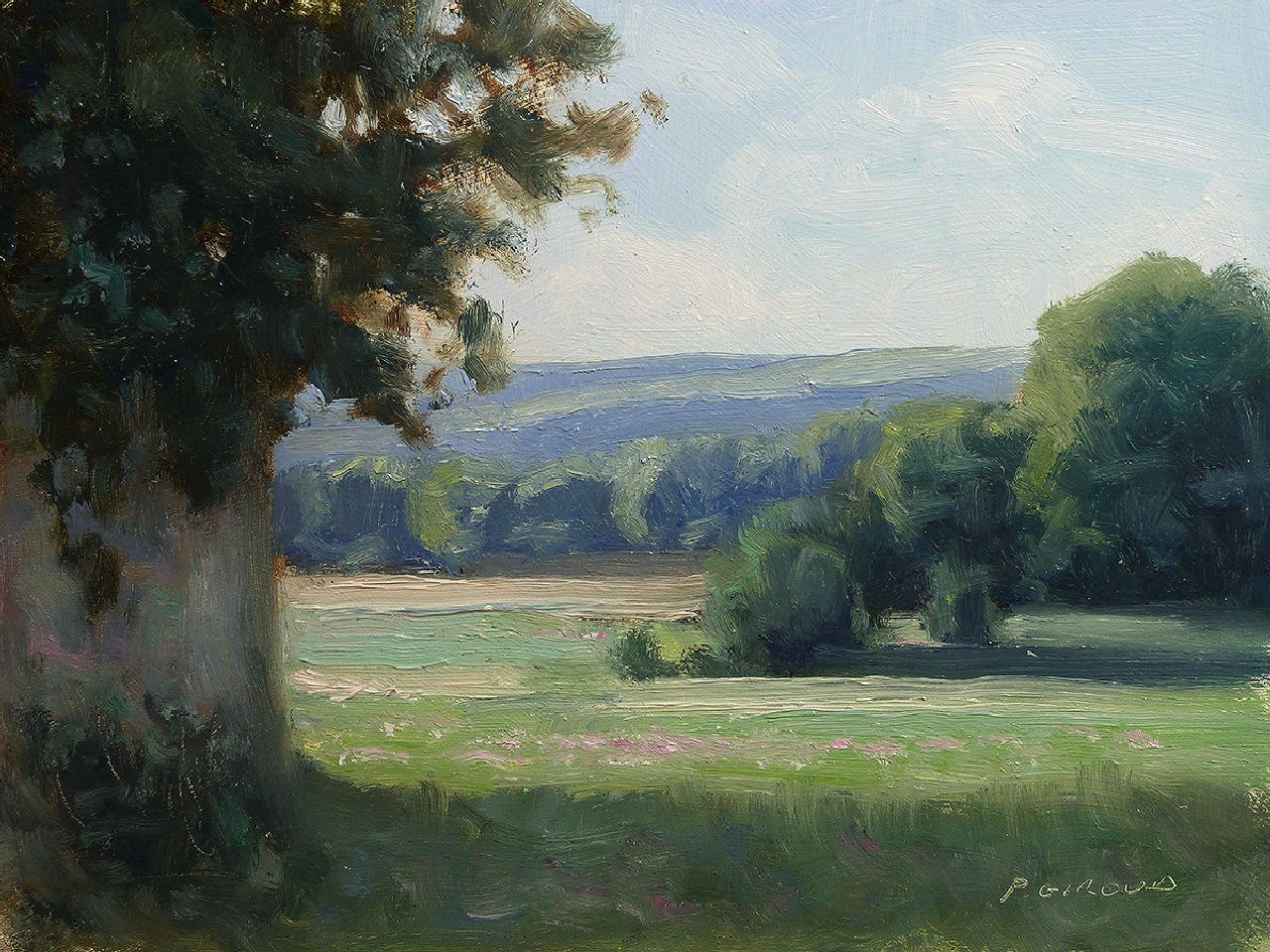Peinture : Chemin vers Ribiers 