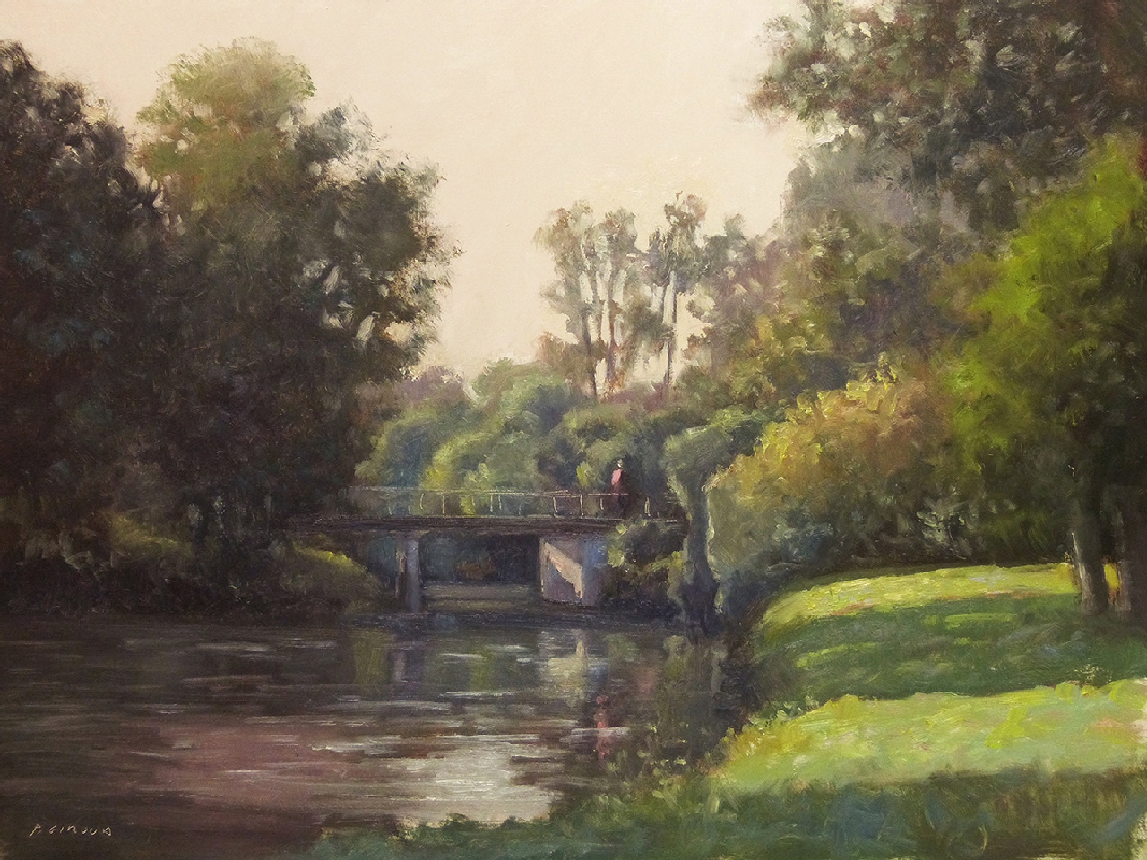 Peinture : Fin de Journée sur la Veyle 