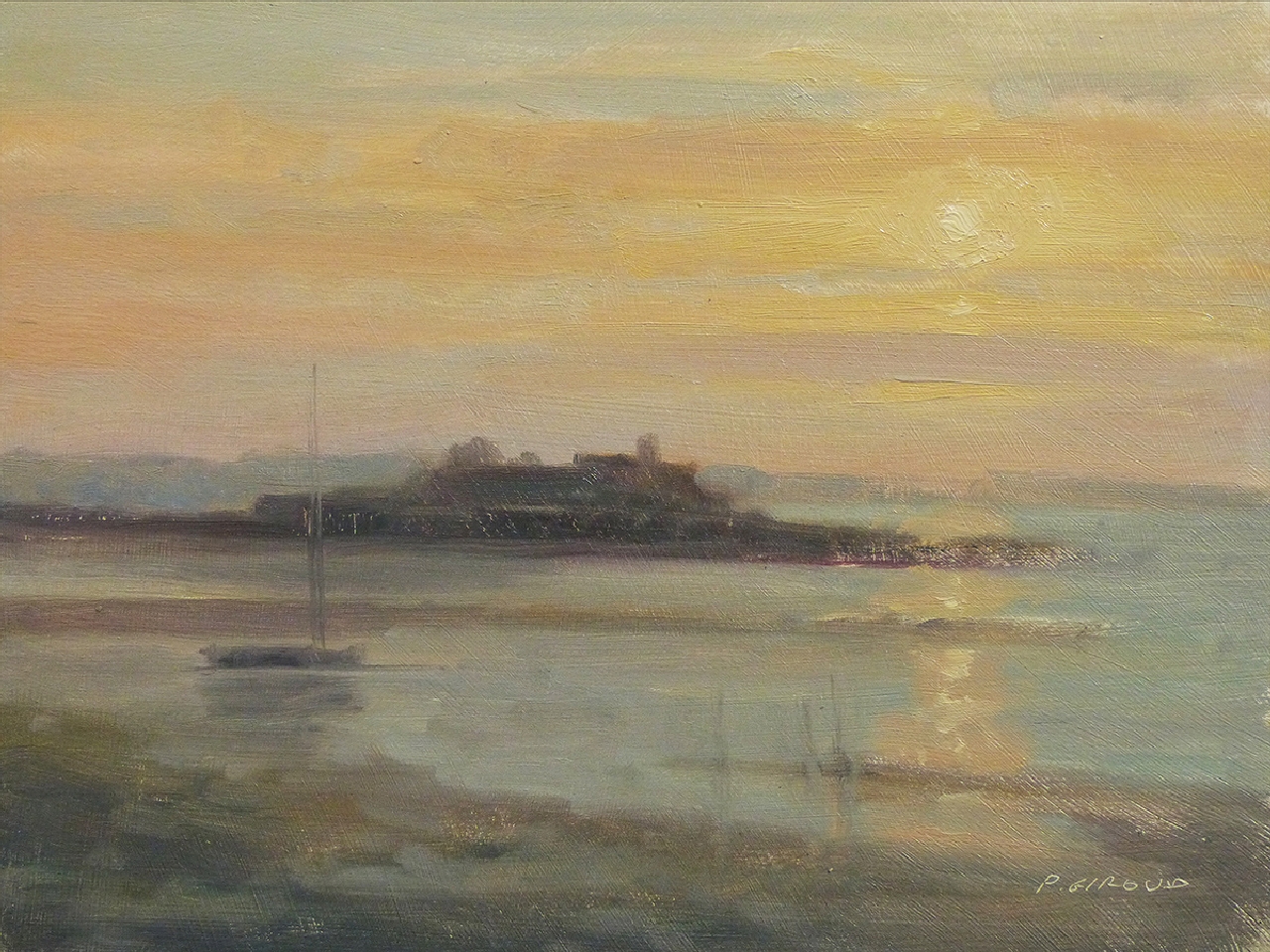 Peinture : Fin de Journée en Bretagne 