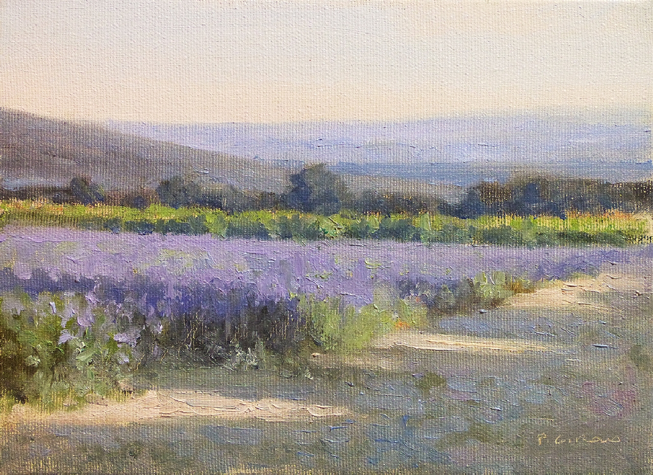 Peinture : Lavandes près de Taulignan 