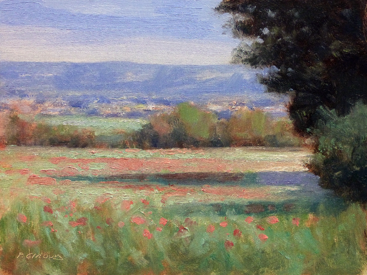 Peinture : Champs vers Mane 