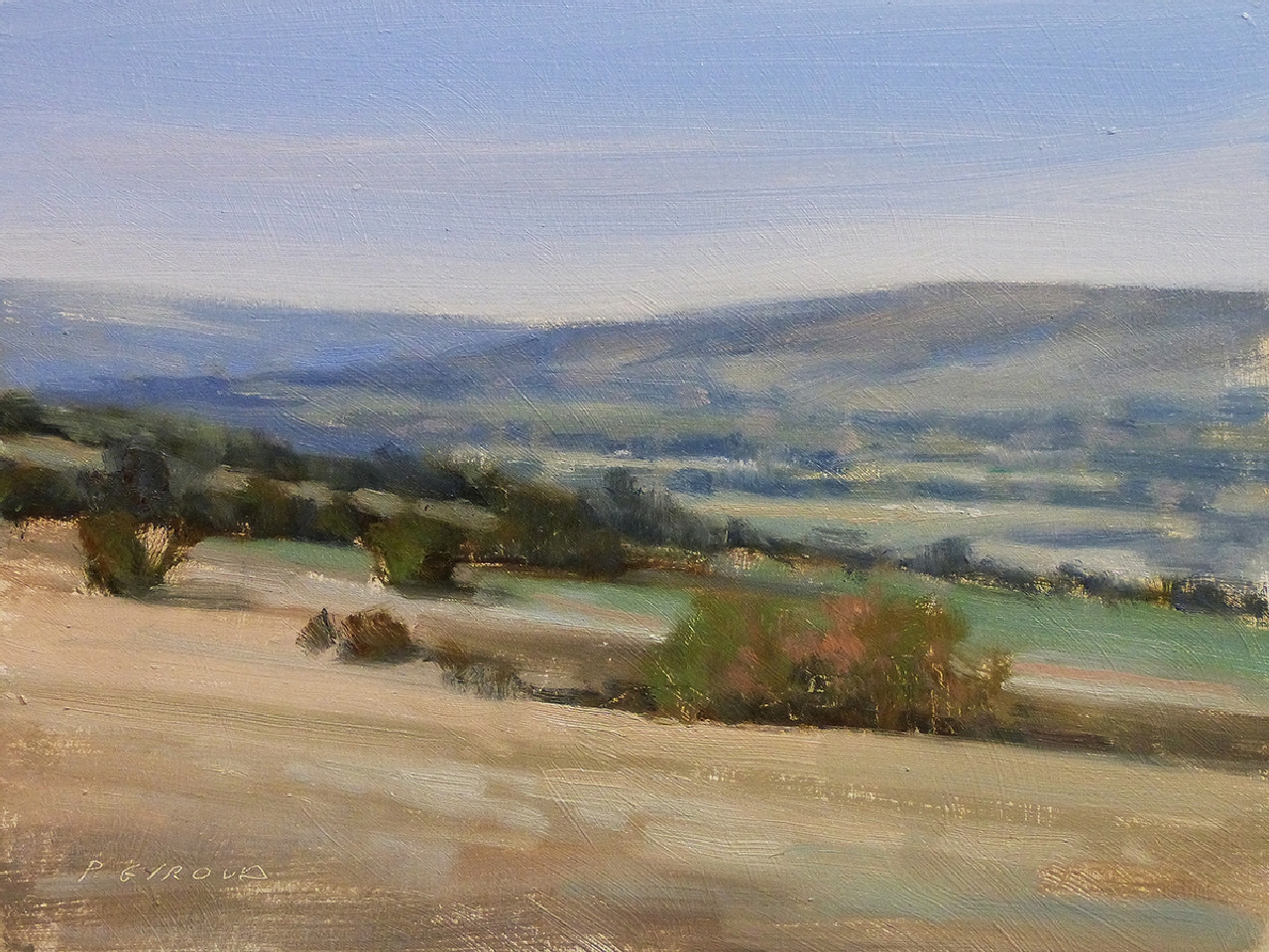 Peinture : Paysage vers Ribiers 