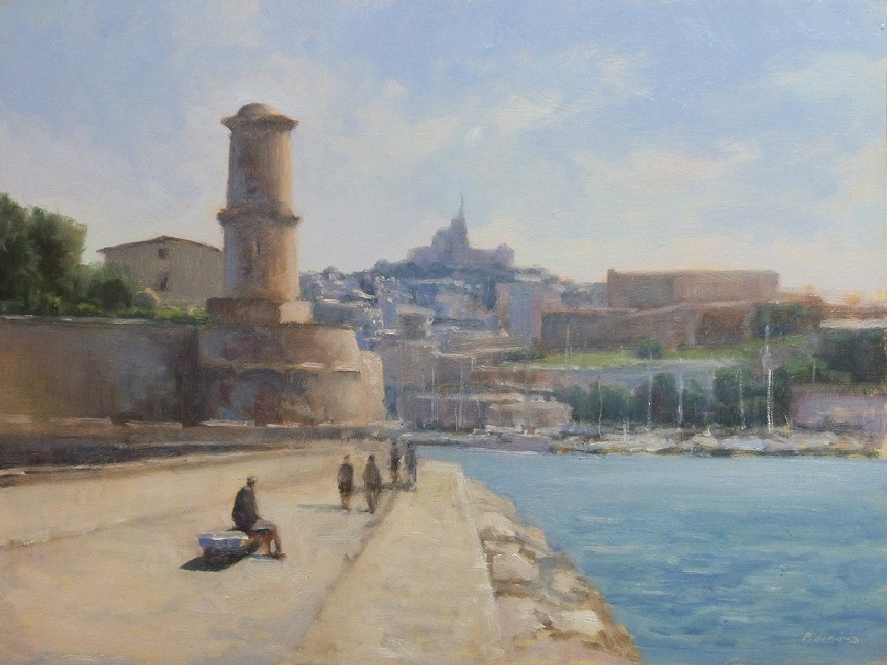 Peinture : Tour du Fanal Marseille 