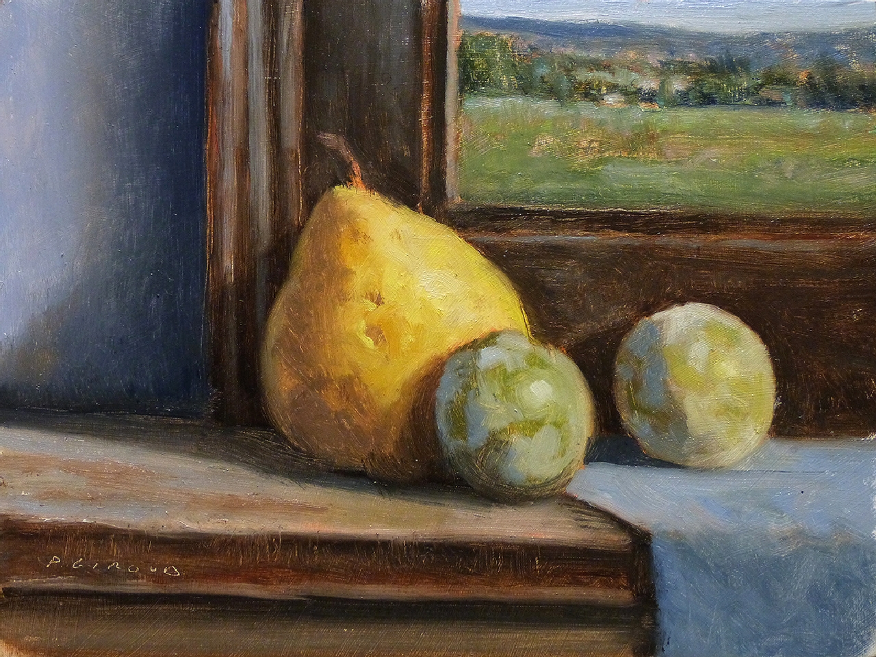 Peinture : Poire et Prunes 