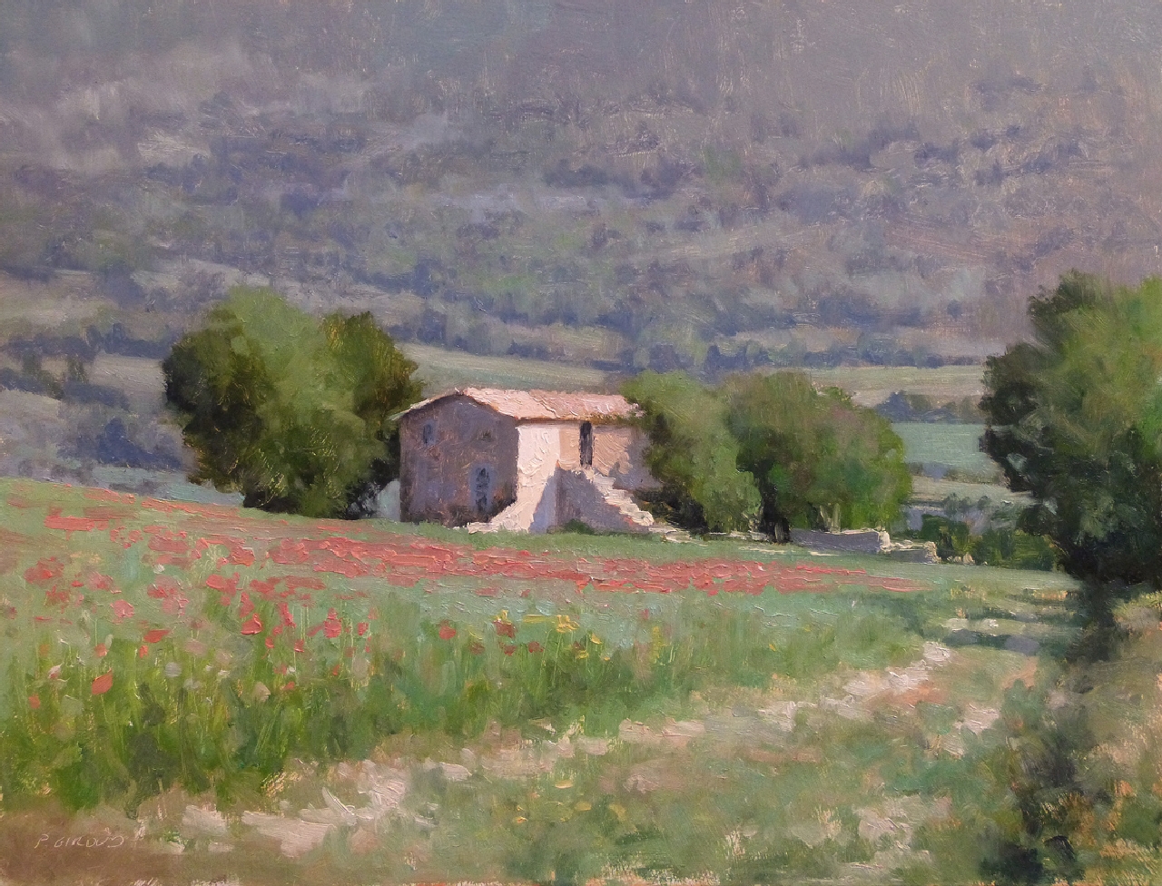 Peinture : Mas Provençal vers Ribiers 