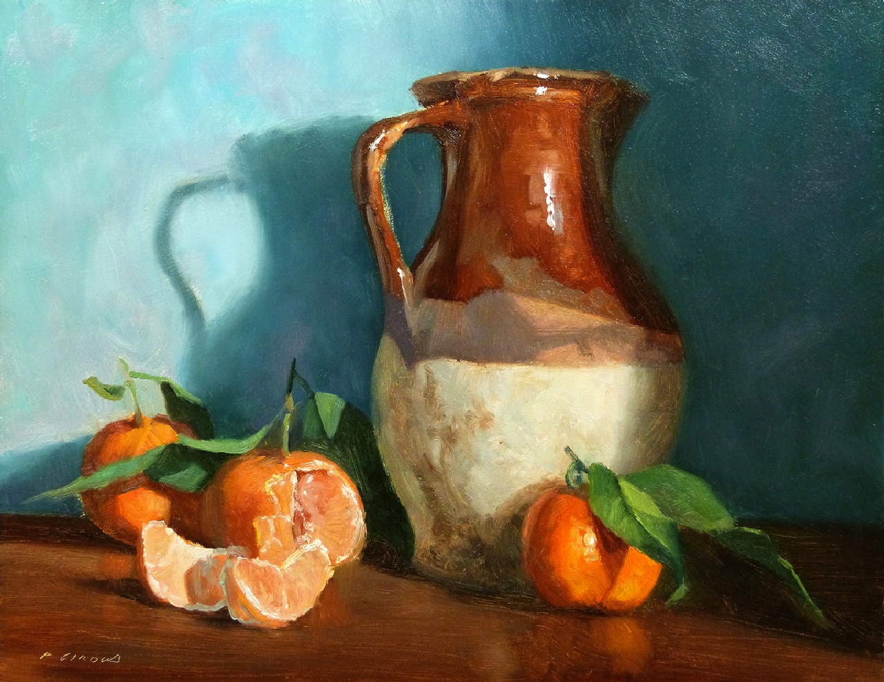 Peinture : Clémentines et Pichet 