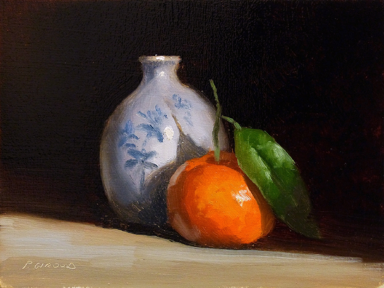 Peinture : Clémentine et Vase 