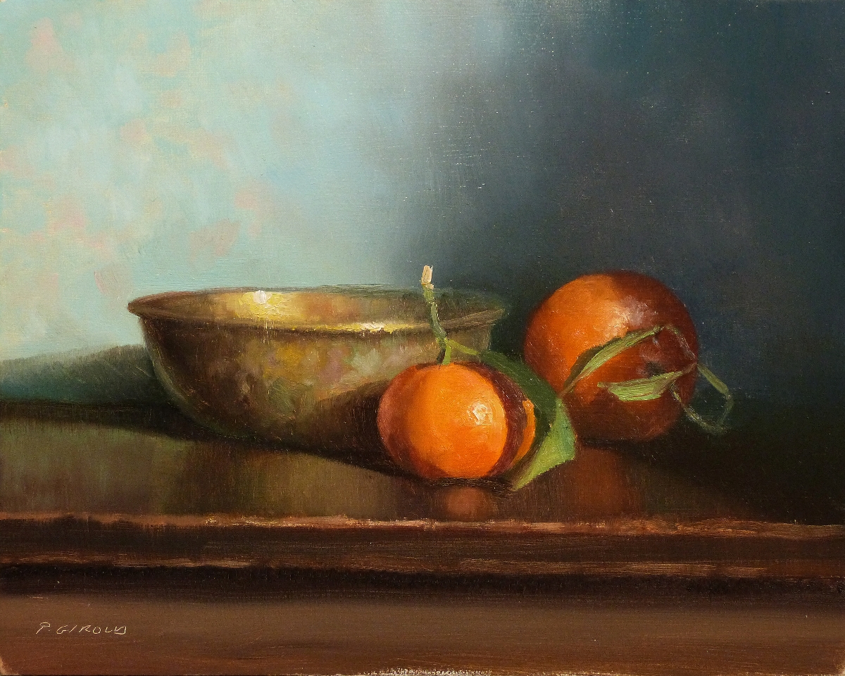 Peinture : Clémentines et Bol 