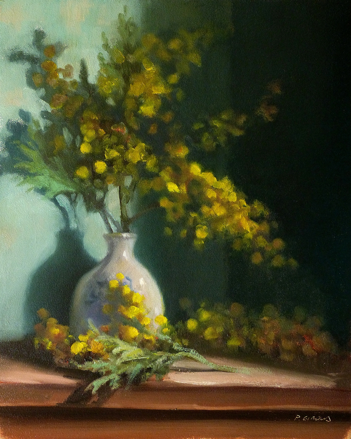 Peinture : Bouquet de Mimosa