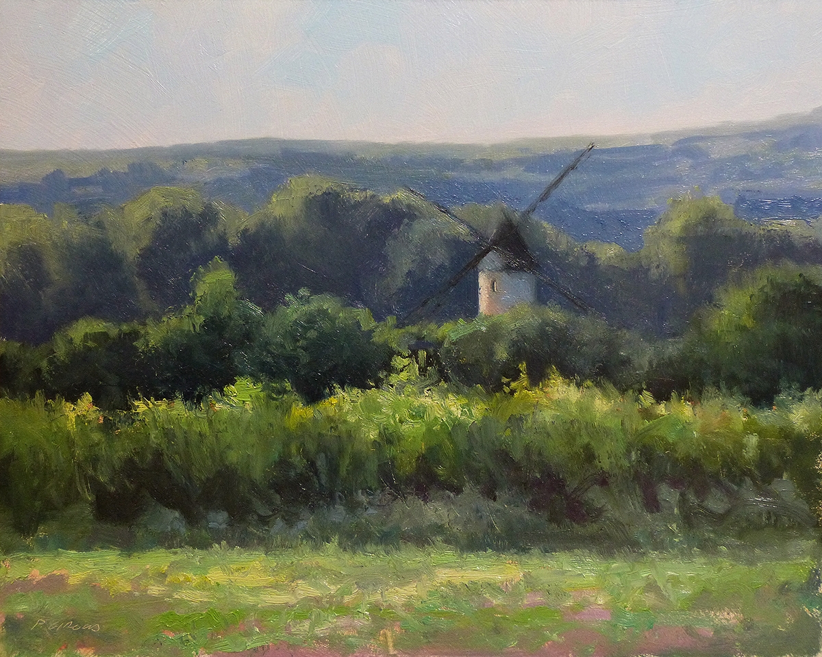 Peinture : Moulin vers Joucas 
