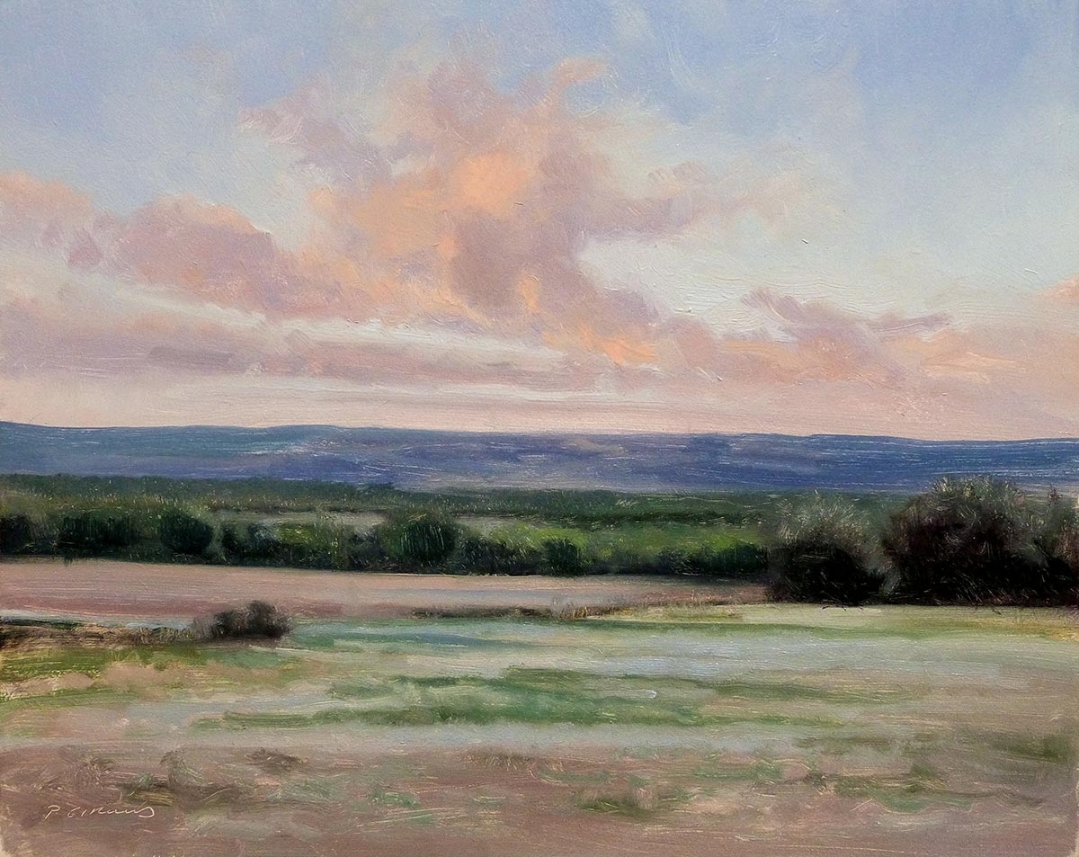 Peinture : Fin de Journée vers Ribiers 