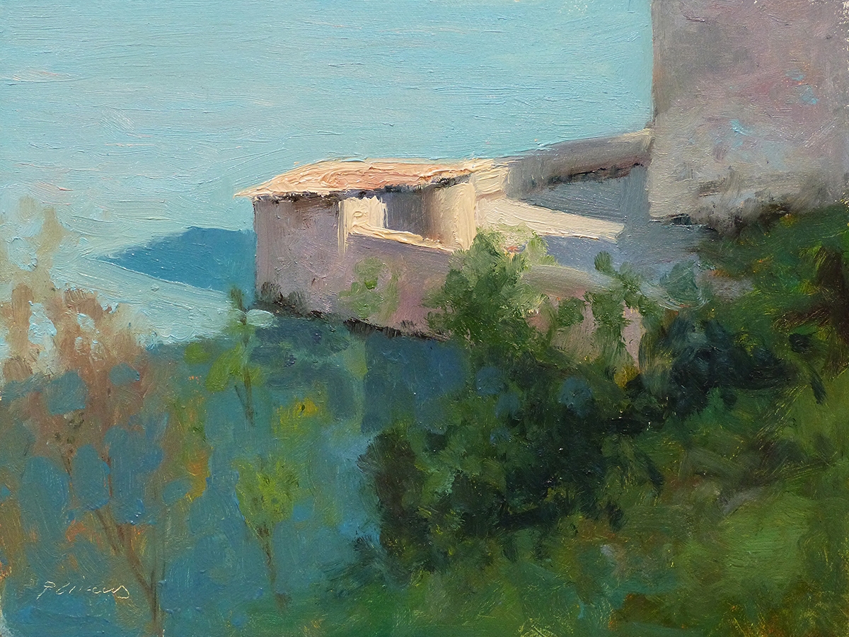 Peinture : Sisteron au bord de la Durance
