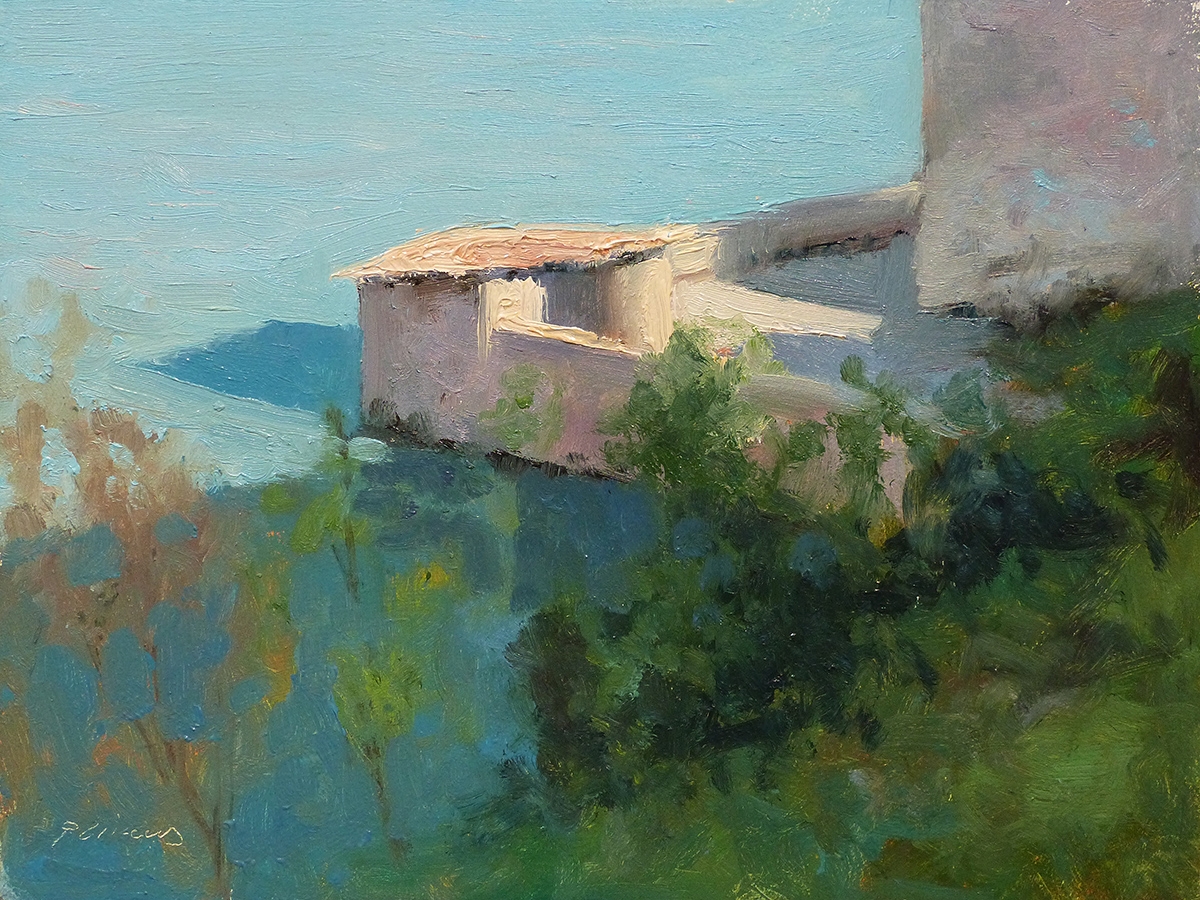 Peinture : Sisteron au bord de la Durance 