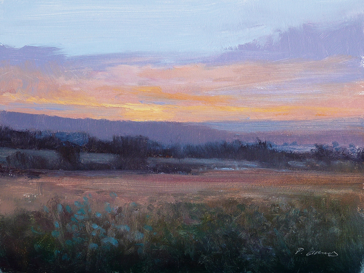Peinture : Soleil Couchant Mison 
