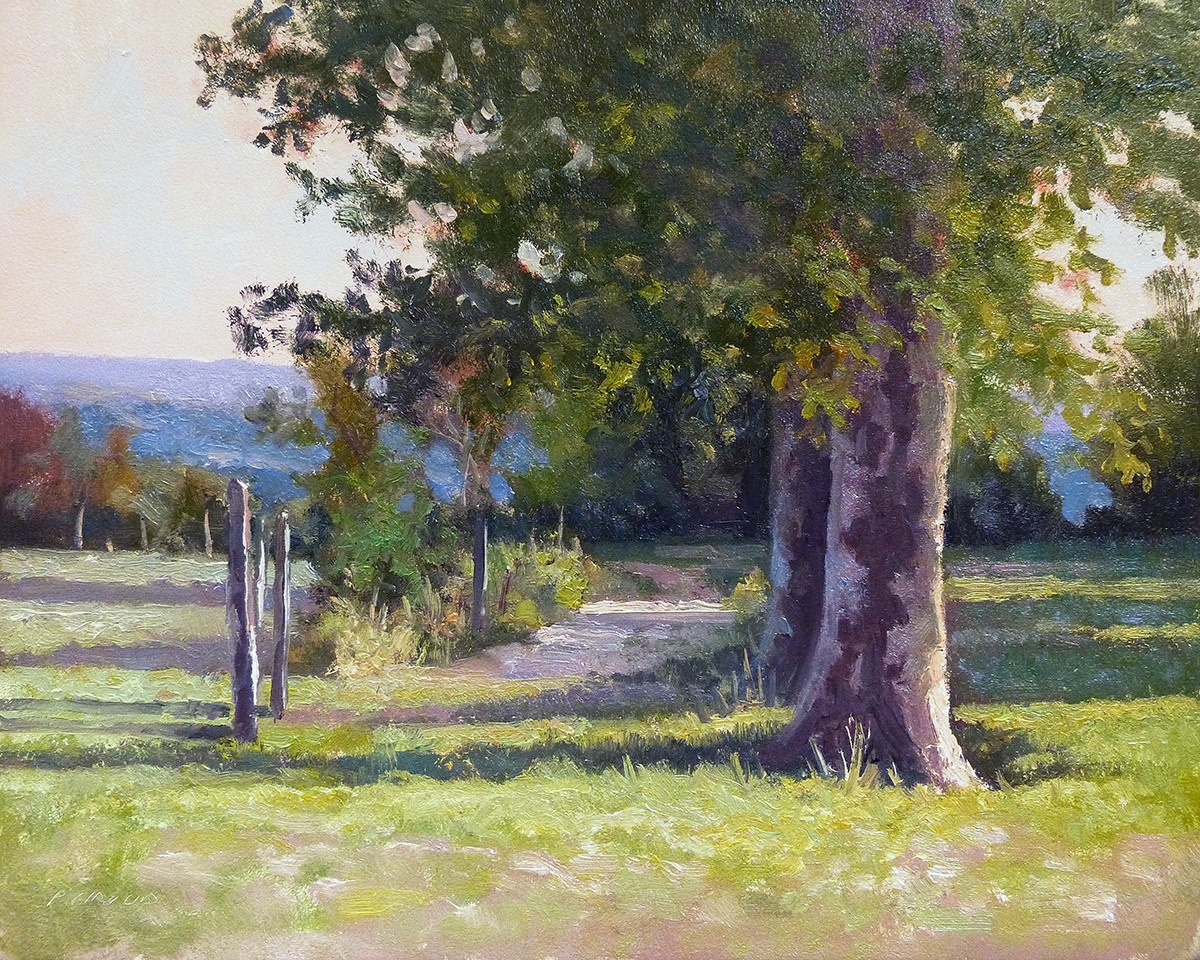 Peinture : 2 Platanes 