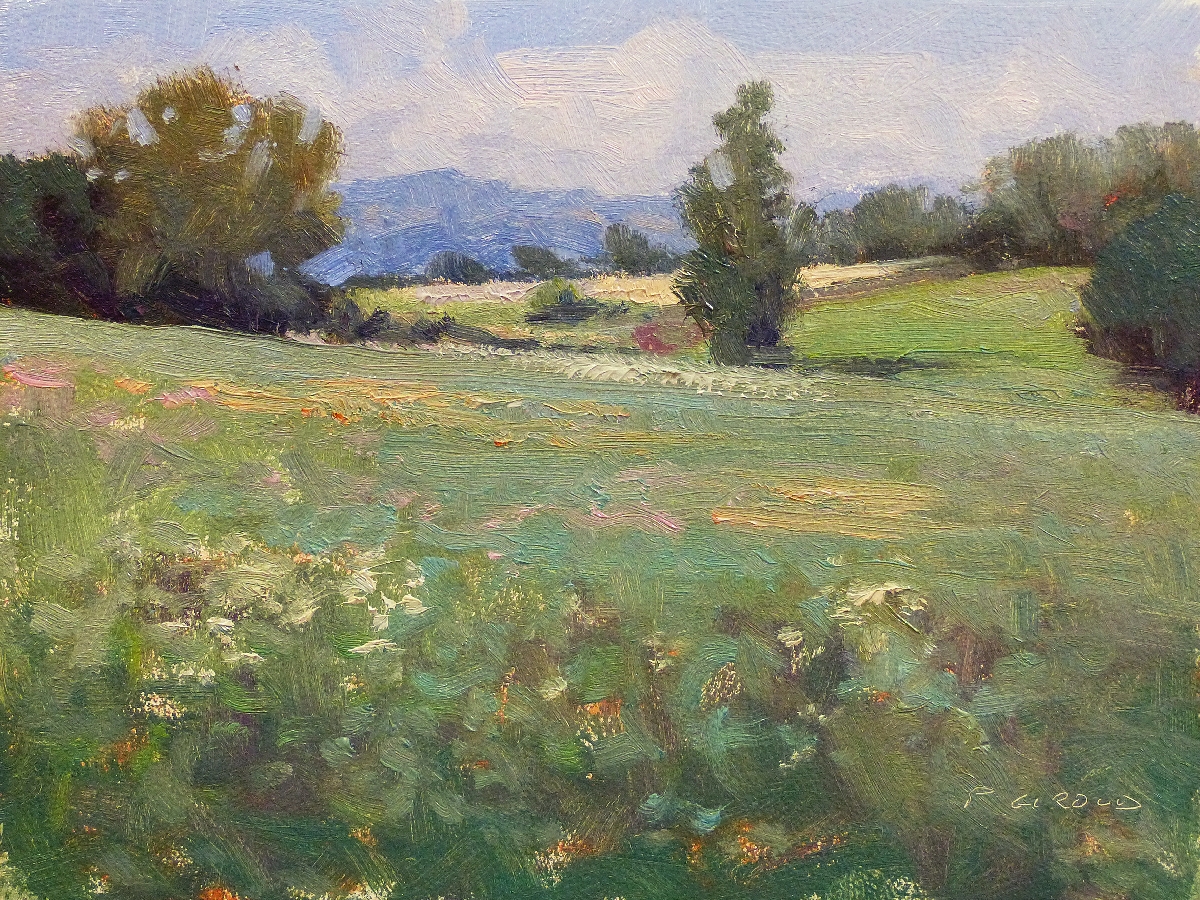 Peinture : Champs près de Mison 