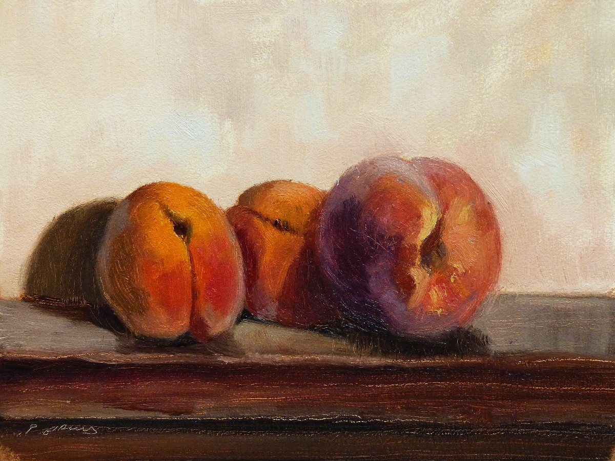 Peinture : Pêche et Abricots