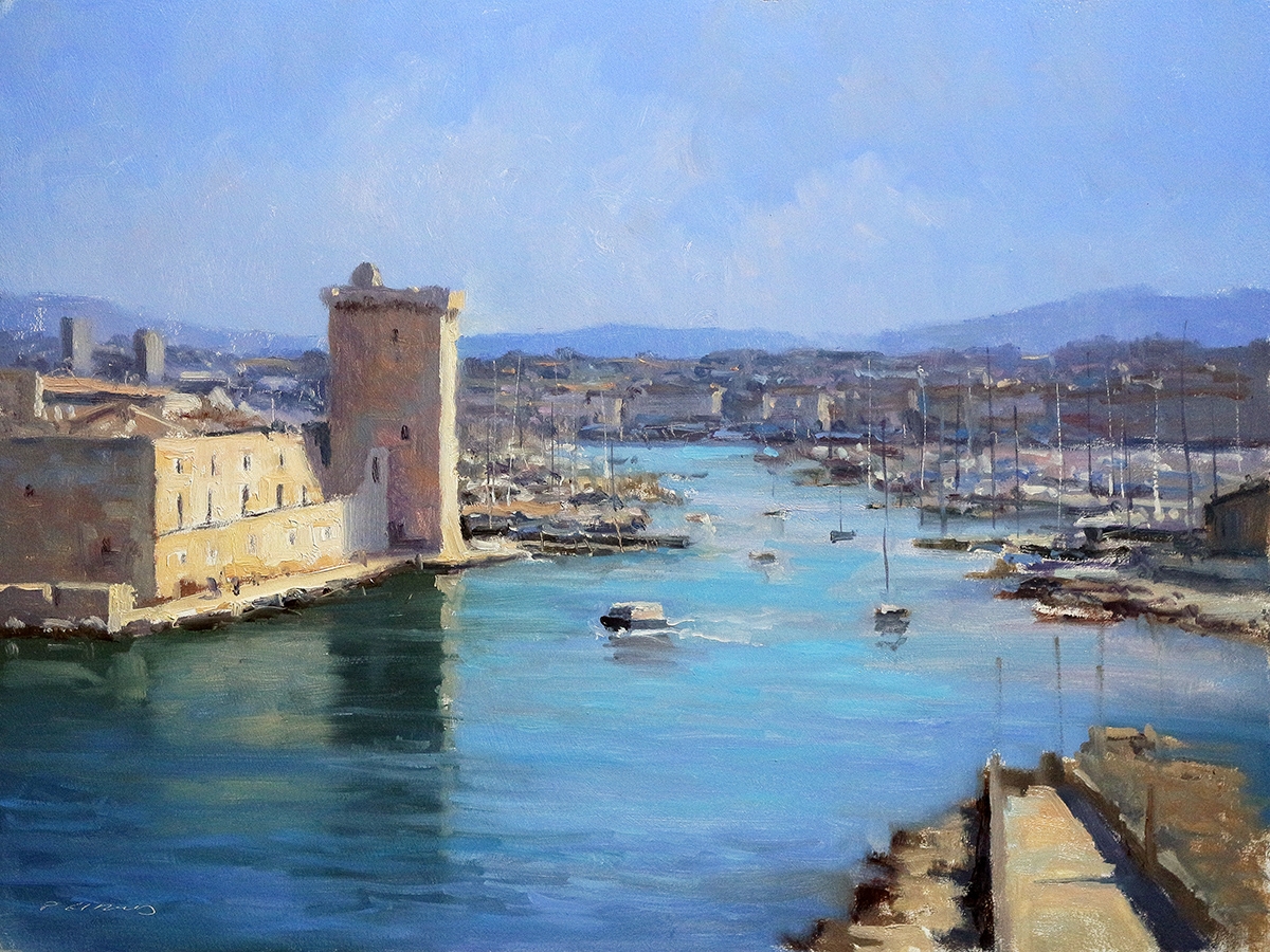 Peinture : Vieux Port de Marseille 