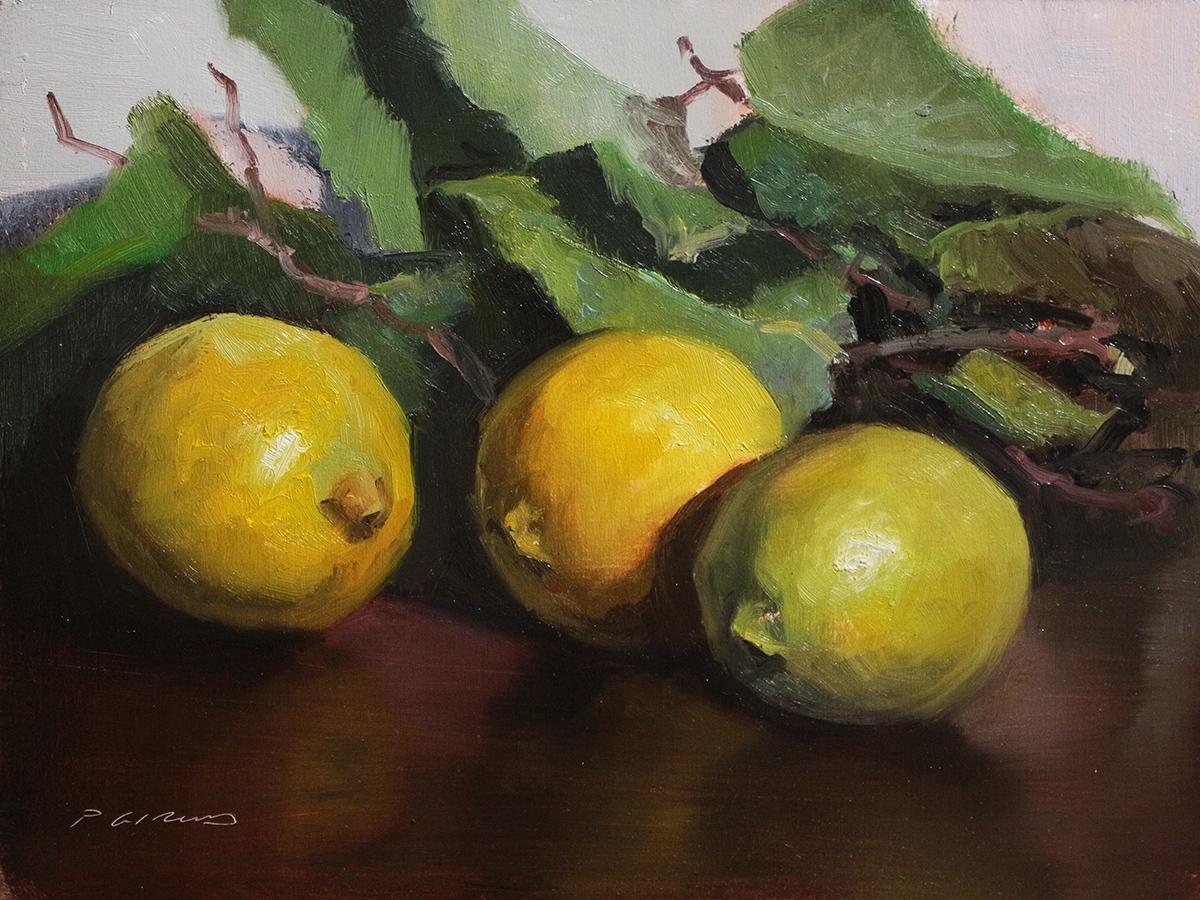 Peinture : 3 Citrons 