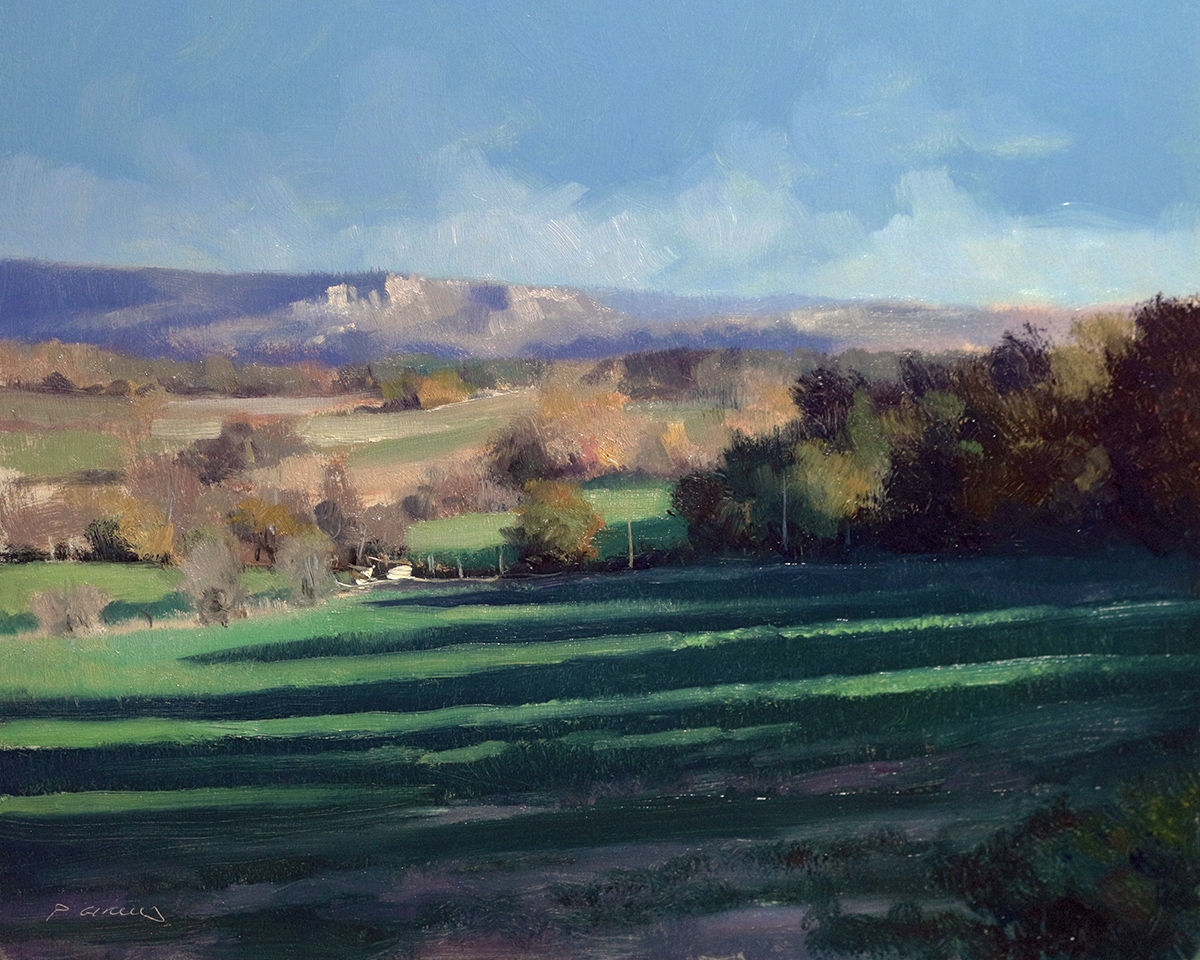 Peinture : Chemin des Bellons (Novembre) 