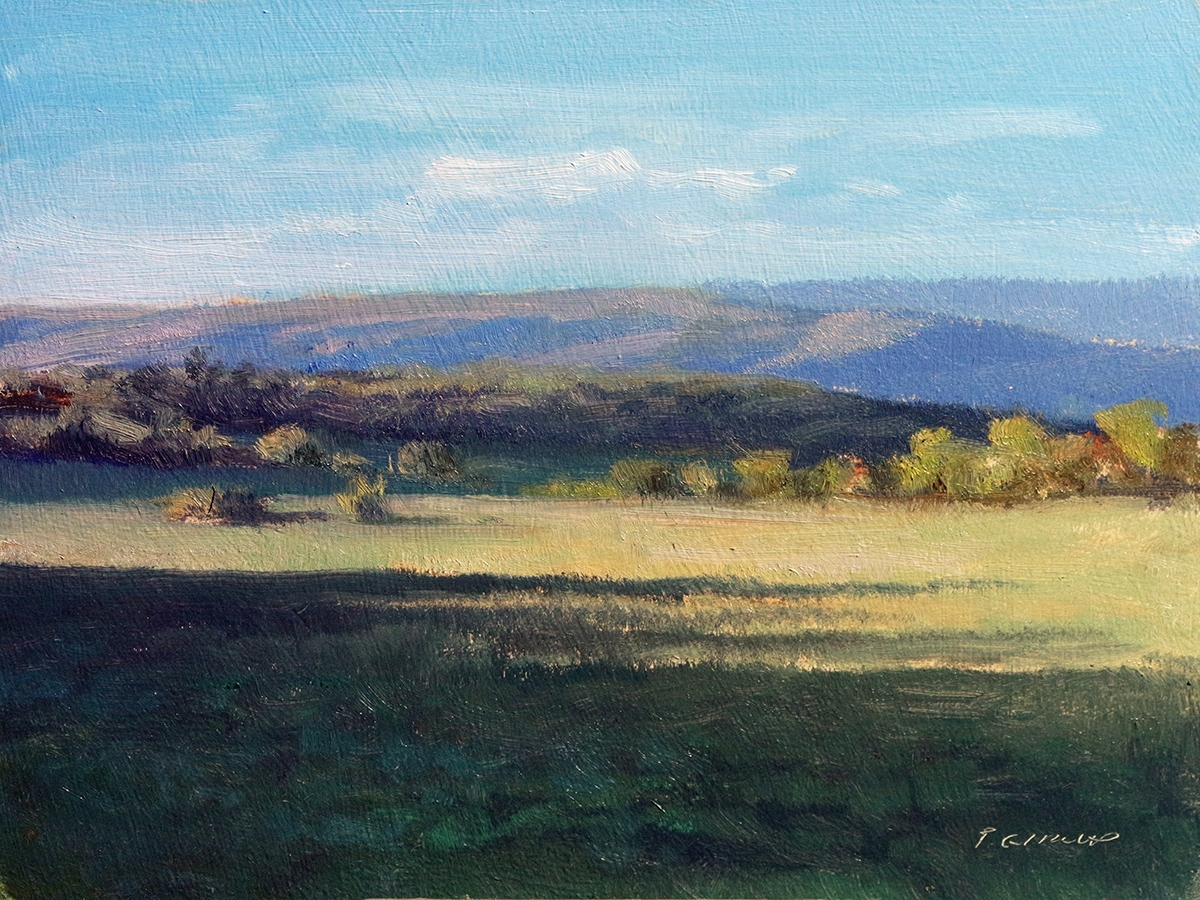 Peinture : Fin de Journée sur Chabre 