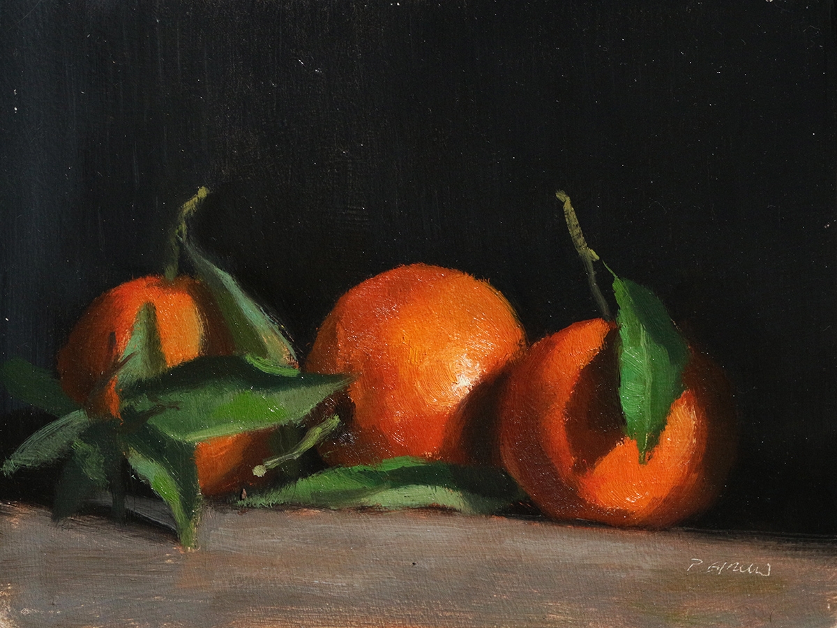 Peinture : 3 Clémentines 