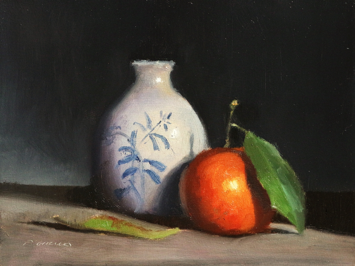 Peinture : Clémentine et Vase 