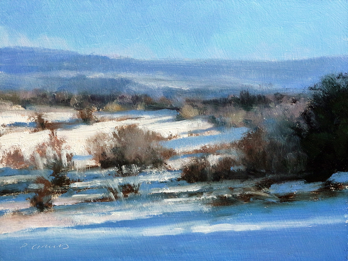 Peinture : Neige vers Mison 