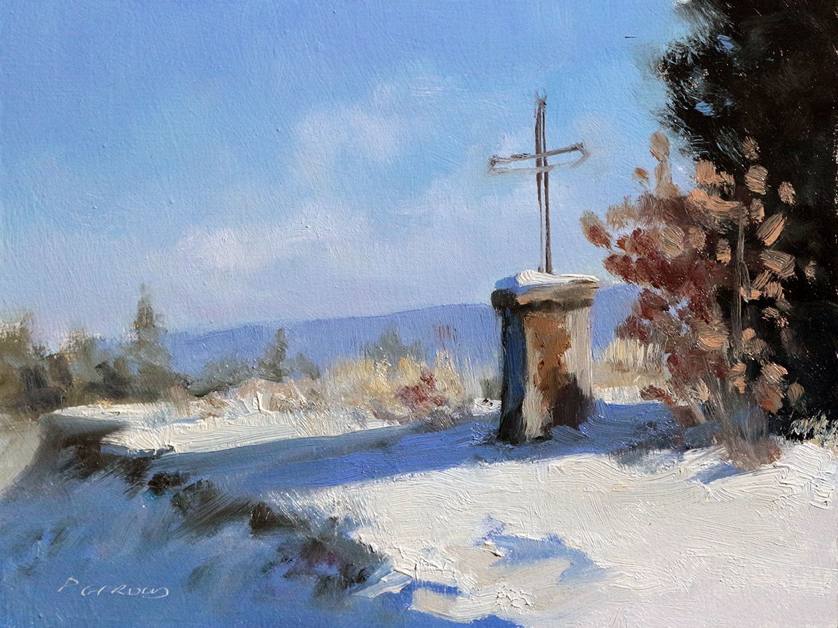 Peinture : Croisement chemin des Ateliers 