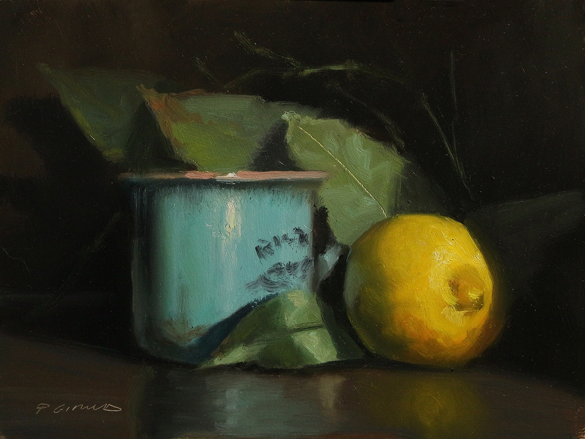 Peinture : Citron et Tasse 