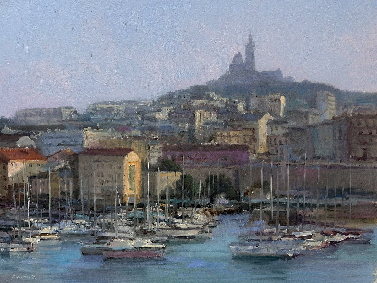 Peinture : Vieux Port de Marseille