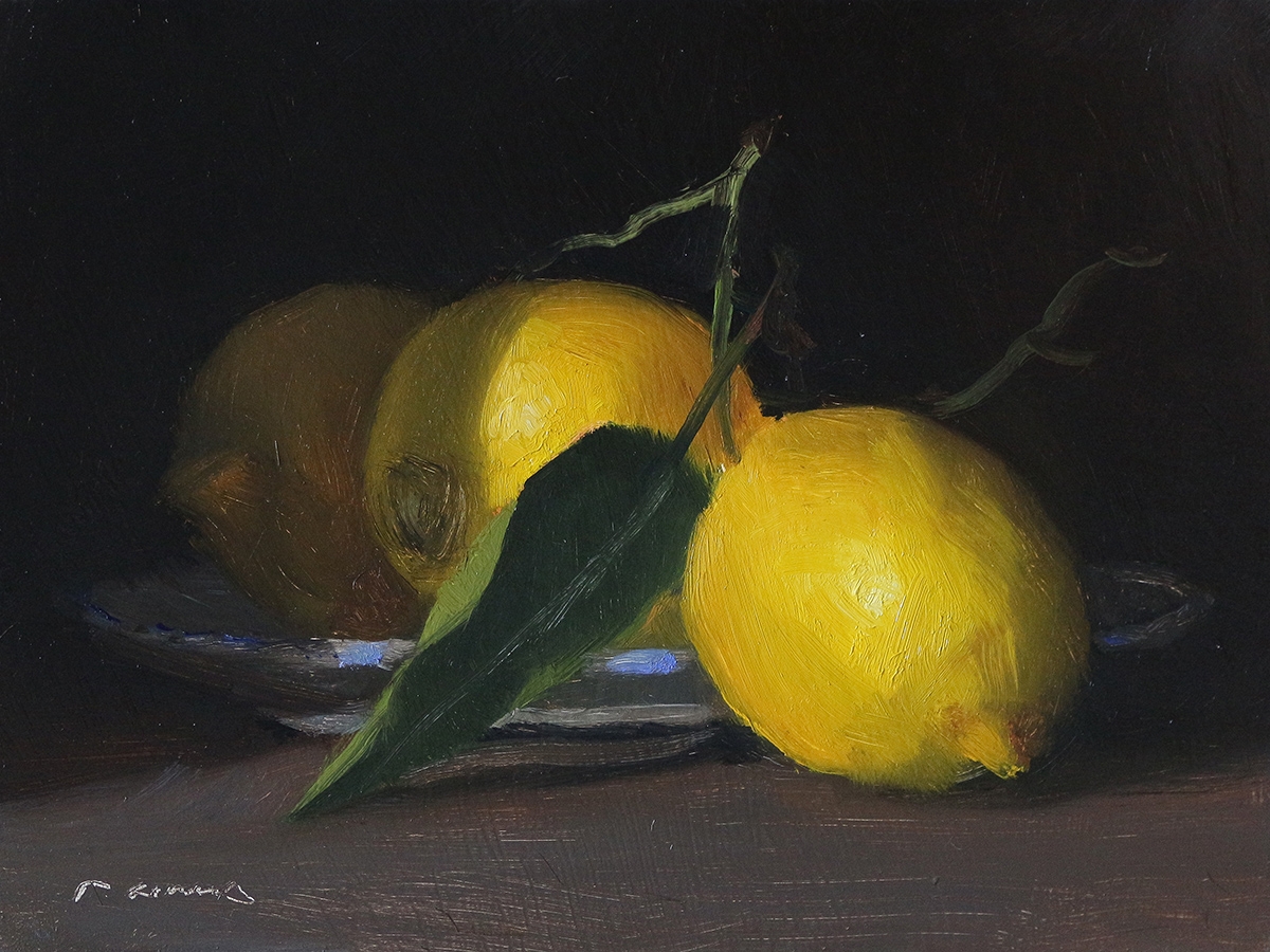 Peinture : 3 Citrons 