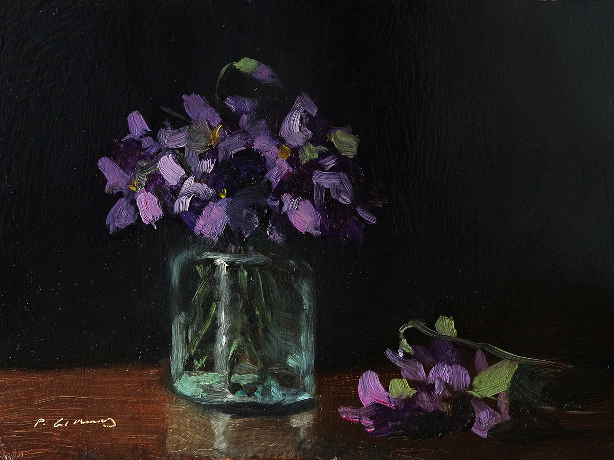Peinture : Bouquet de Violettes