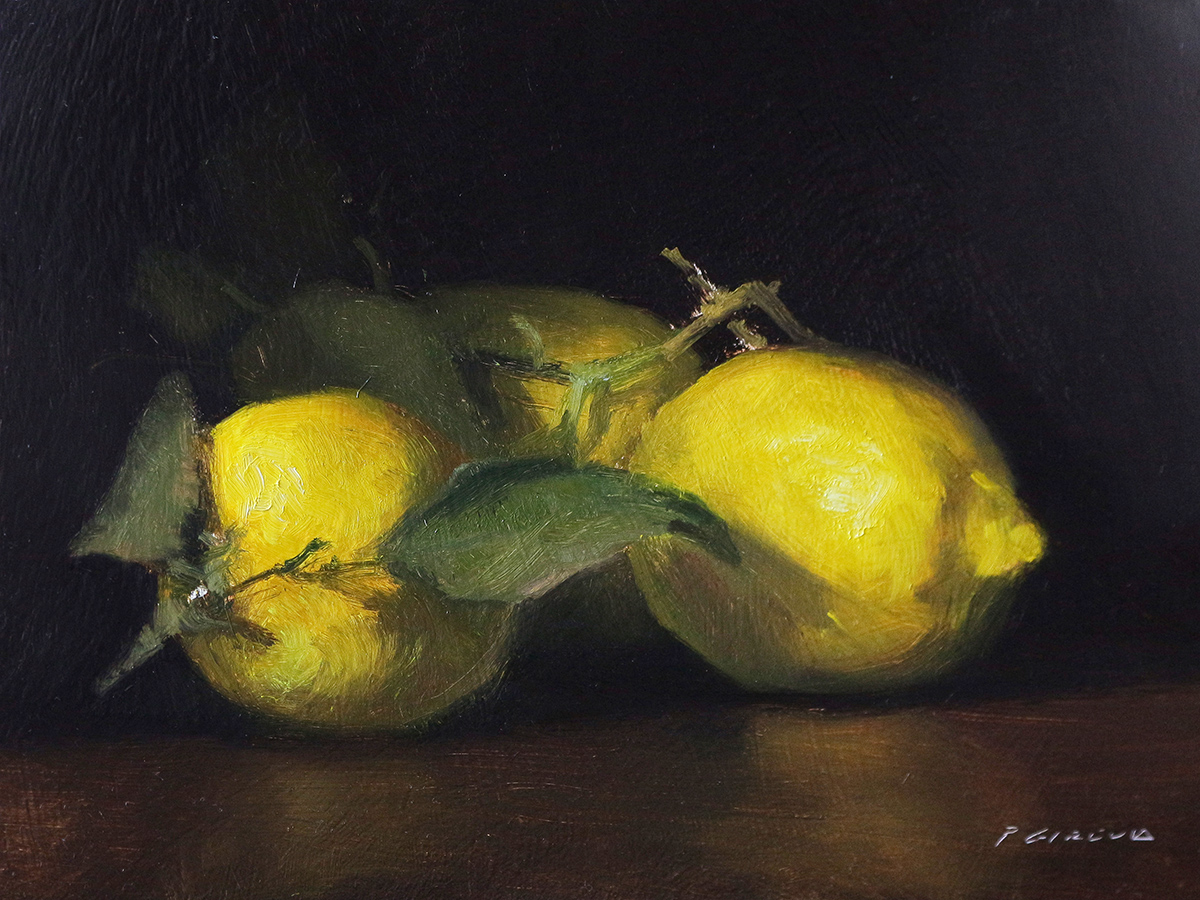 Peinture : 3 Citrons 