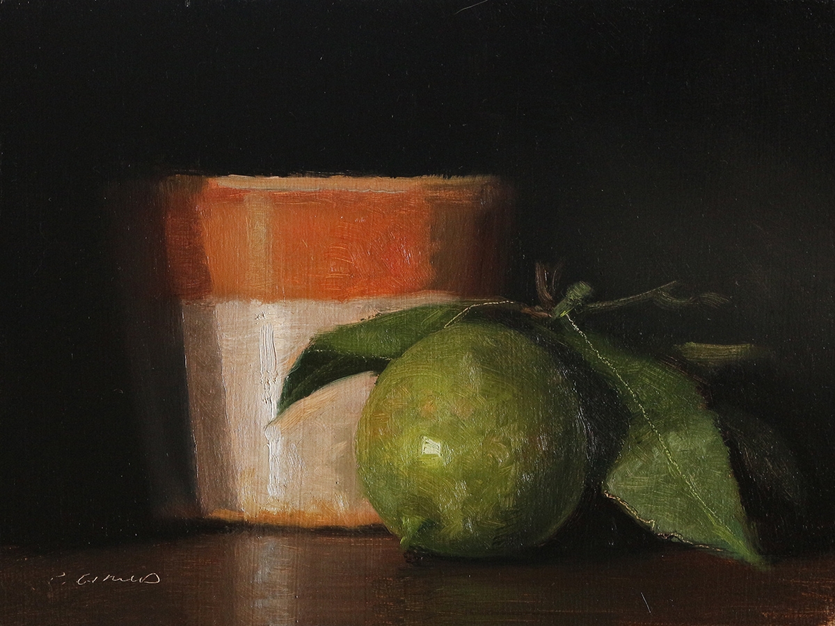 Peinture : Citron et Pot 
