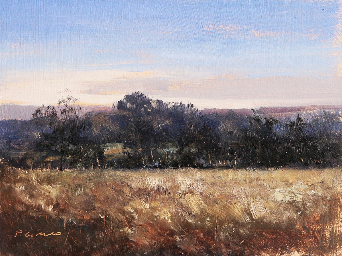 Peinture : Champs de Rame (Janvier) 