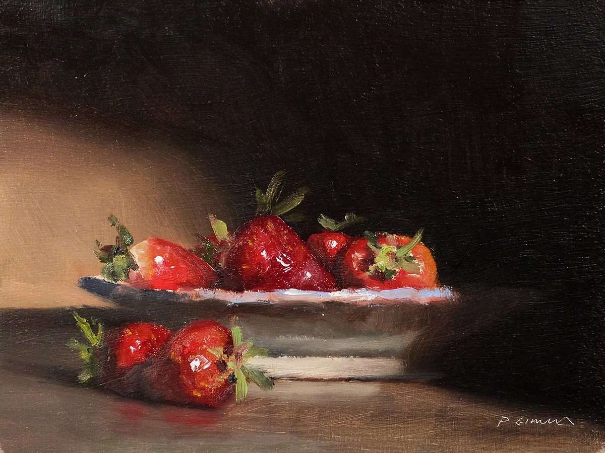 Peinture : Fraises 