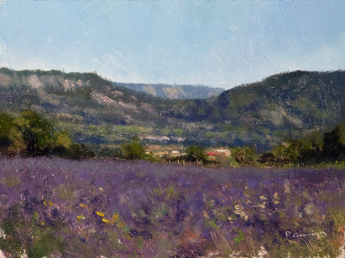 Peinture : Lavandes Chemin de Mazan 